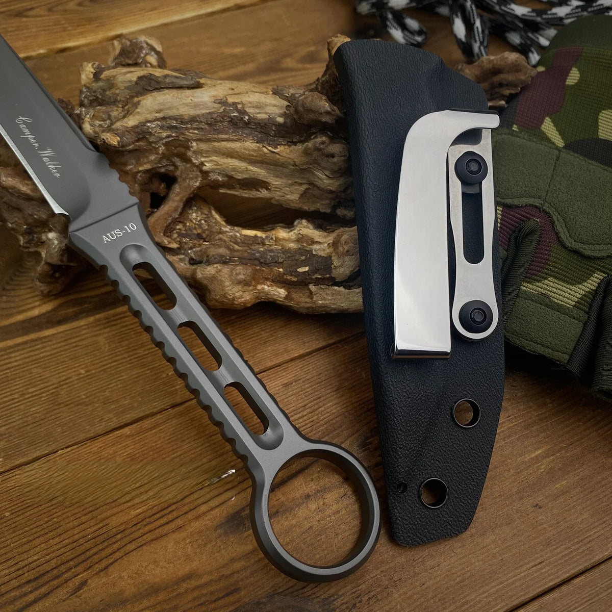 Cressi AUS-10 Fixed Blade Knife – Premium EDC Outdoor Utility Knife
