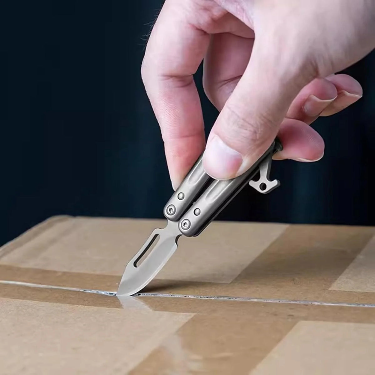 PicoBlade – Compact Stainless Steel EDC Keychain Knife with Butterfly Action