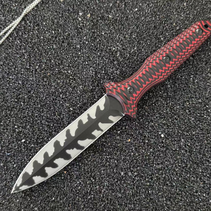 Crimson Snake:Camping & Survival Full-Tang Fixed Blade EDC Knife