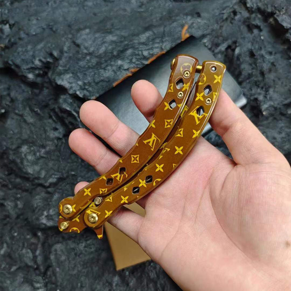 LV limited Scorpion Balisong Sharpen Butterfly Knife