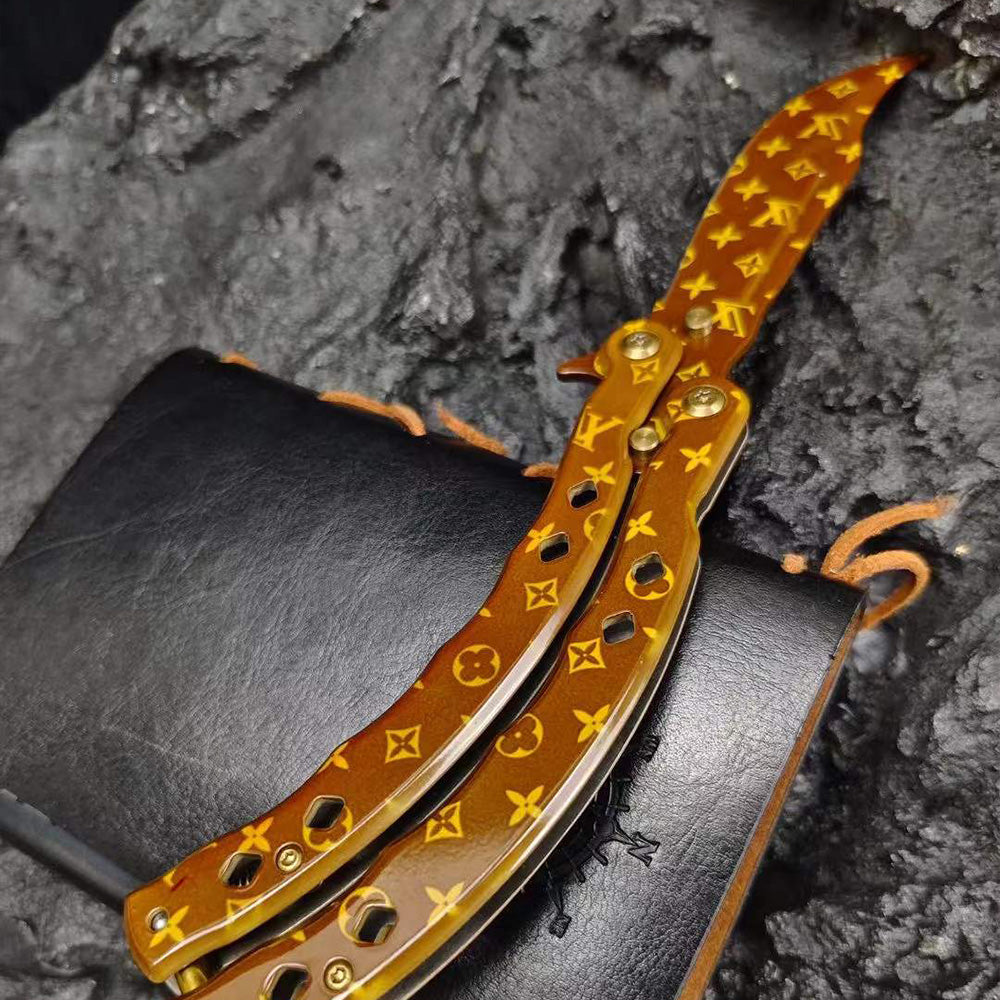 LV limited Scorpion Balisong Sharpen Butterfly Knife