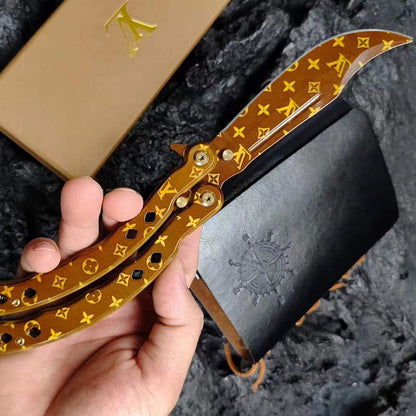 LV limited Scorpion Balisong Sharpen Butterfly Knife