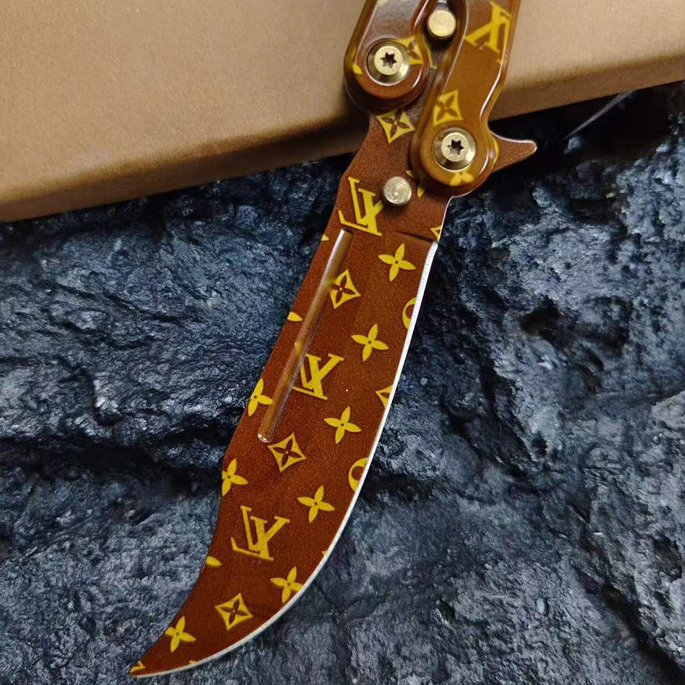 LV limited Scorpion Balisong Sharpen Butterfly Knife